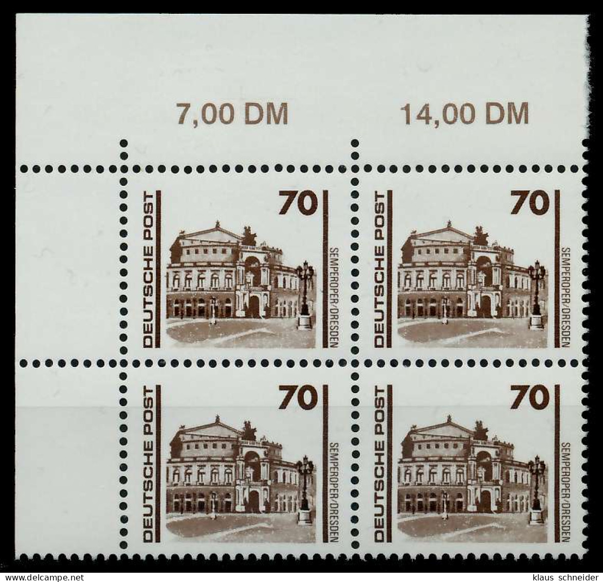 DDR DS BAUWERKE DENKMÄLER Nr 3348 Postfrisch VIERERBLOC X025EC6 - Neufs