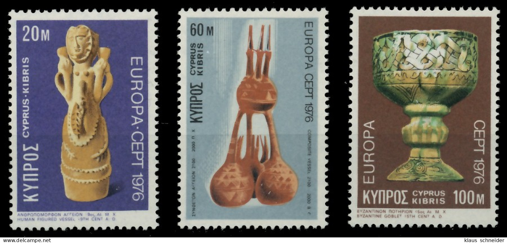 ZYPERN 1976 Nr 435-437 Postfrisch X04AF96 - Unused Stamps