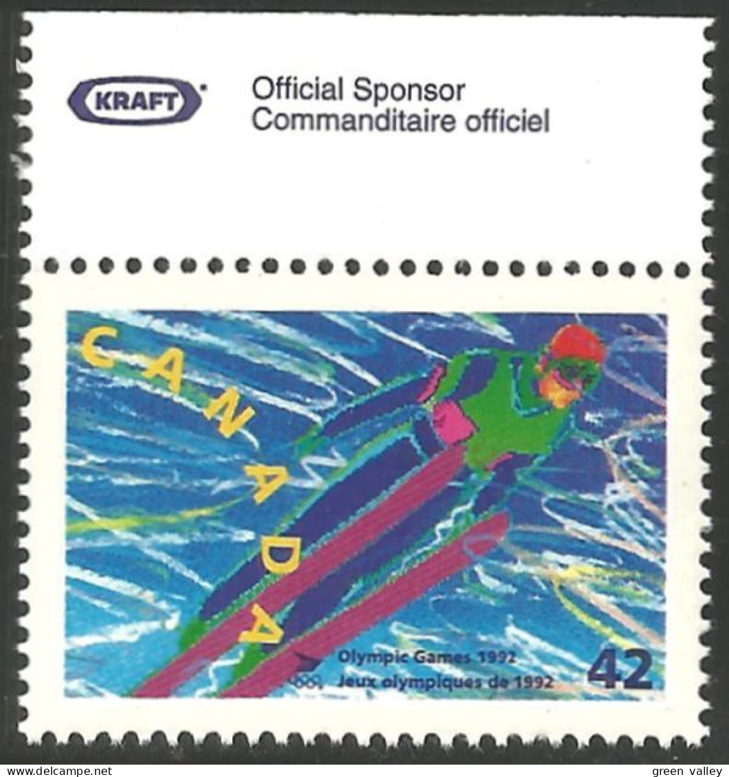 Canada Saut Ski Jump Albertville Commanditaire Officiel Kraft MNH ** Neuf SC (C13-99b) - Ernährung