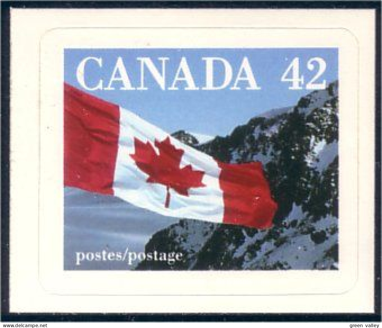 Canada 42c Drapeau Flag Over Mountains Adhesive MNH ** Neuf SC (C13-88a) - Nuovi