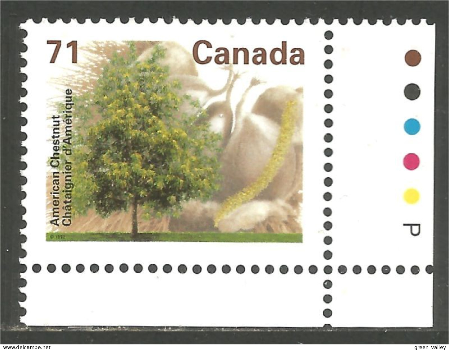 Canada Chataignier D'Amerique American Chestnut Block Couleurs MNH ** Neuf SC (C13-70pc) - Neufs