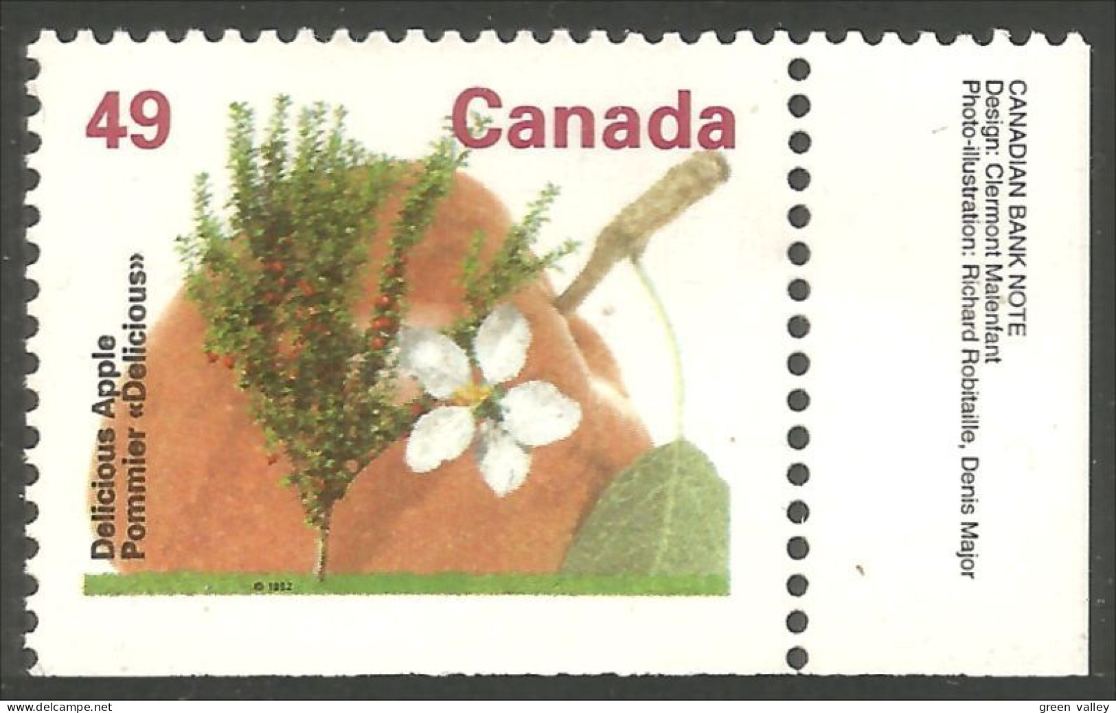 Canada Pomme Delicious Apple MNH ** Neuf SC (C13-64ablbl-cbna) - Ungebraucht