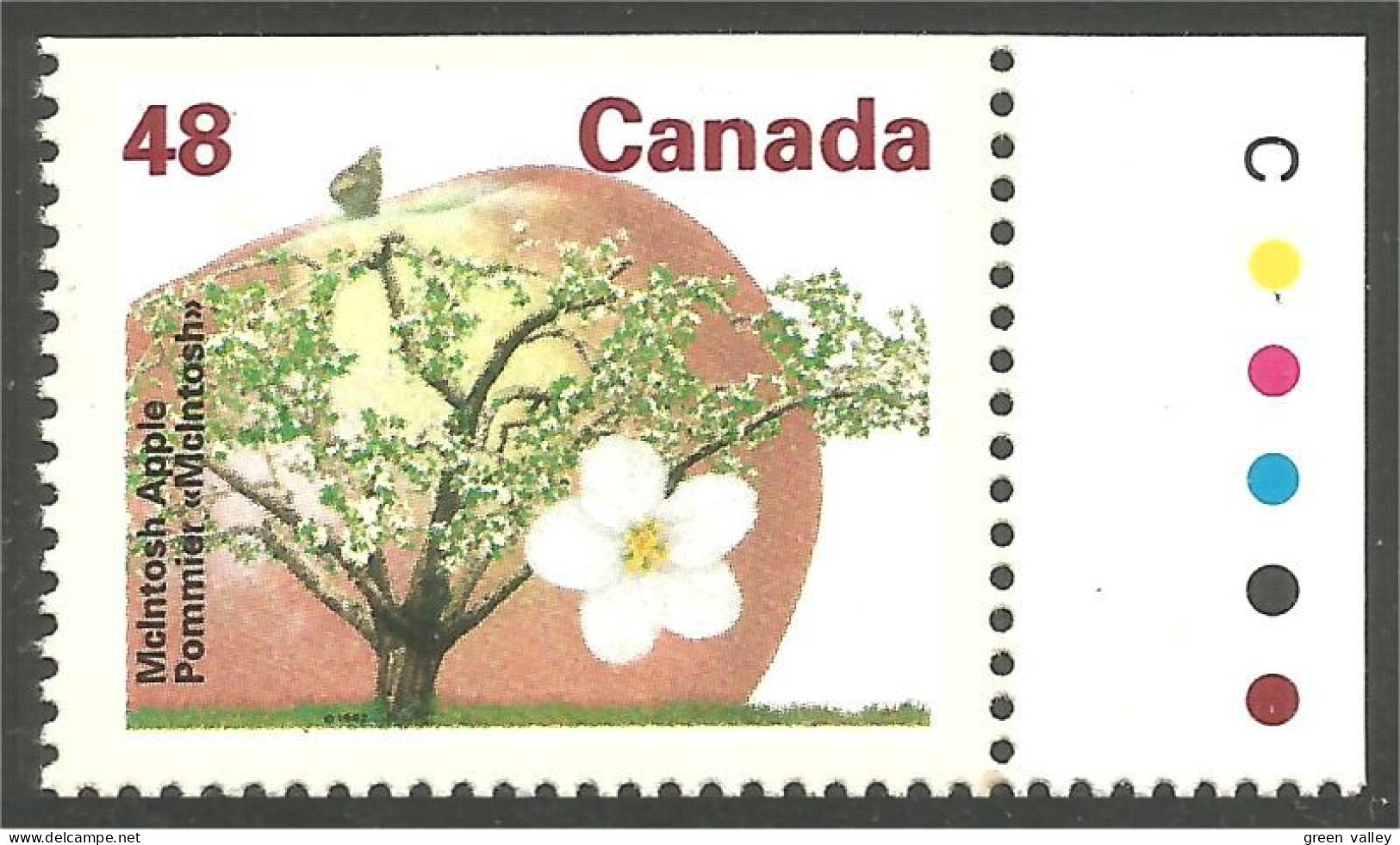 Canada Pomme McIntosh Apple Block Couleurs MNH ** Neuf SC (C13-63ahpc) - Altri & Non Classificati