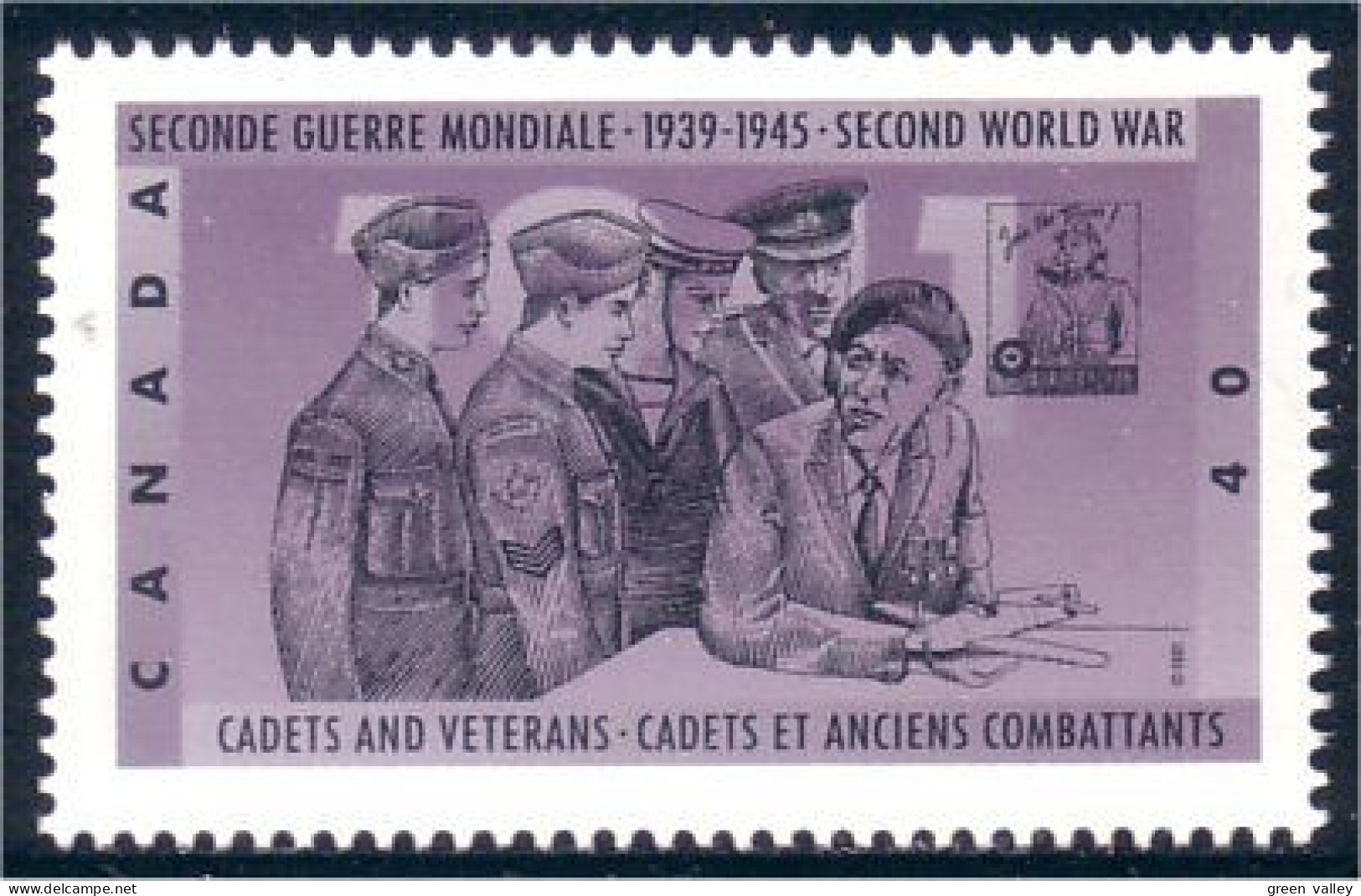 Canada Cadets Veterans Anciens Combattants MNH ** Neuf SC (C13-47c) - Militaria