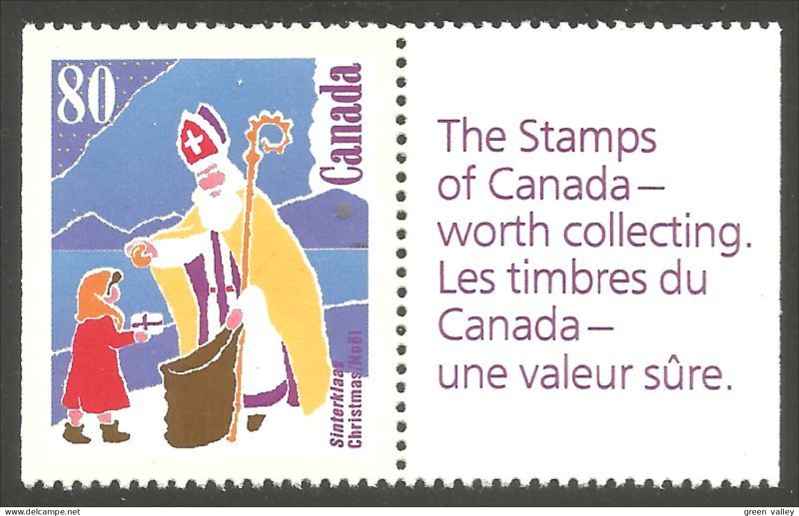 Canada Pere Noel Santa Claus MNH ** Neuf SC (C13-41aslbl-colla) - Unused Stamps