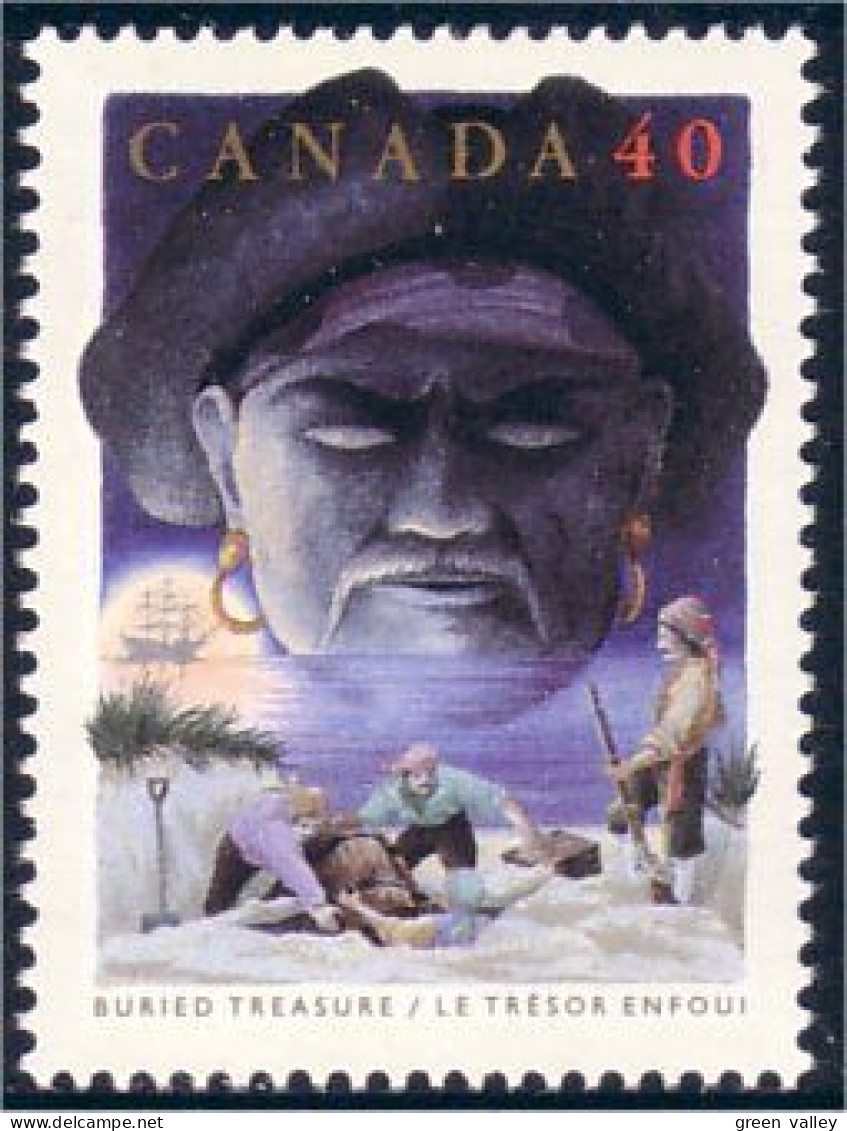 Canada Buried Treasure Tresor Enfoui Voilier Sailing Ship Pirate MNH ** Neuf SC (C13-37b) - Ongebruikt