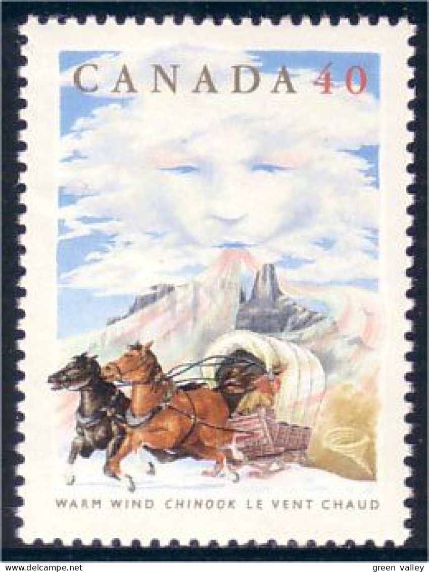 Canada Chinook Warm Wind Vent Chaud Diligence Stage Coach MNH ** Neuf SC (C13-36c) - Diligences