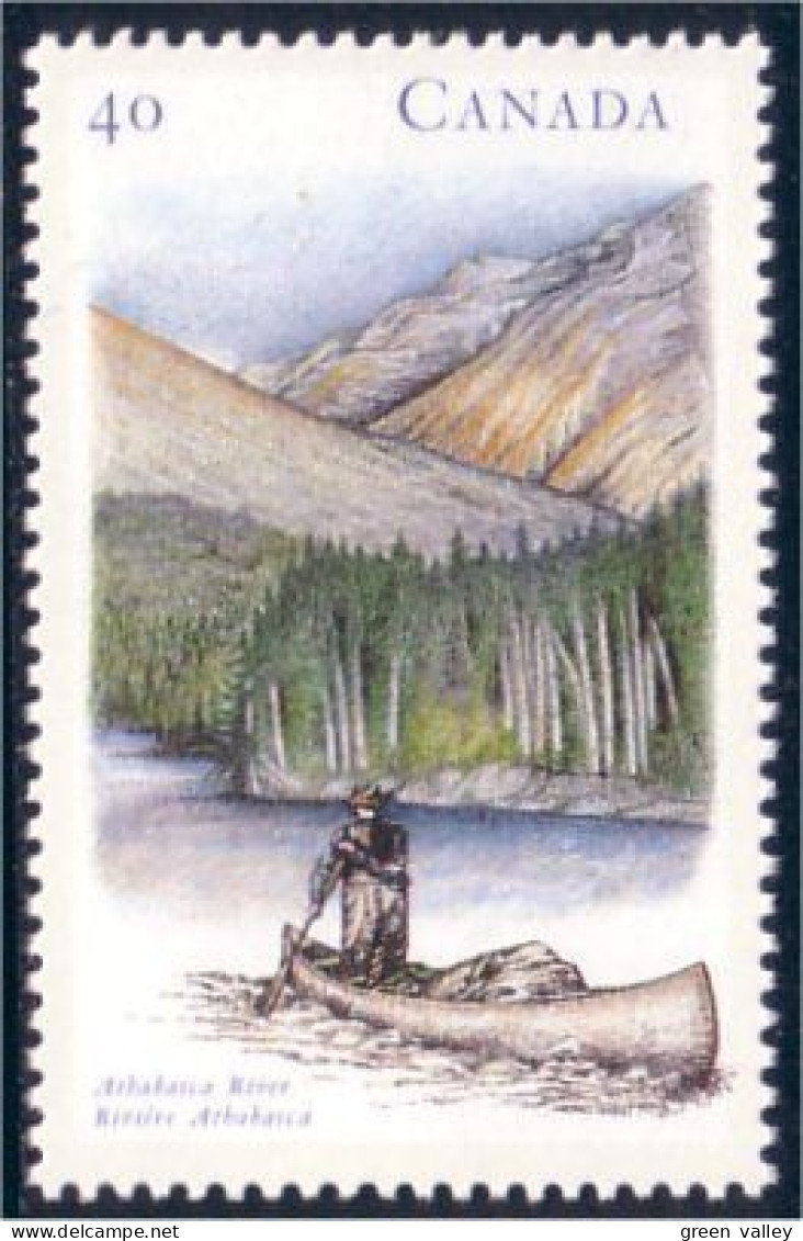 Canada Riviere Athabasca River Canoe Canot MNH ** Neuf SC (C13-22c) - Bateaux