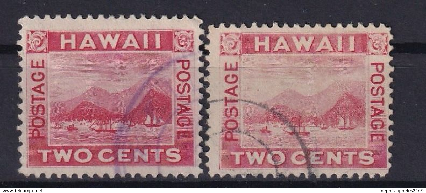 HAWAII 1899 - Canceled - Sc# 81, 81a - Hawaii