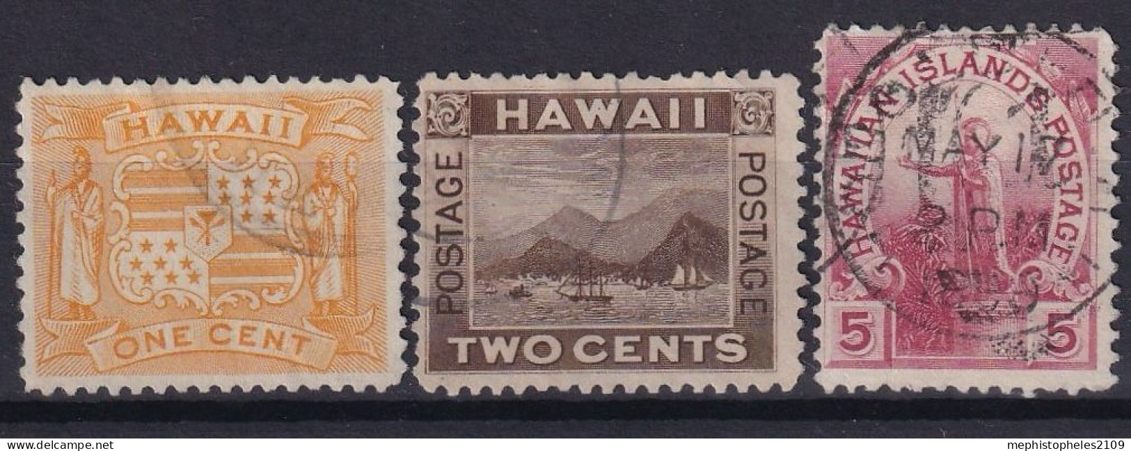 HAWAII 1894 - Canceled - Sc# 74-76 - Hawaï