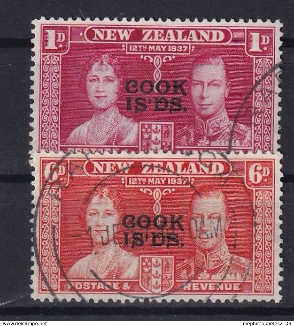 COOK ISLANDS 1937 - Canceled - Sc# 109, 111 - Cookinseln