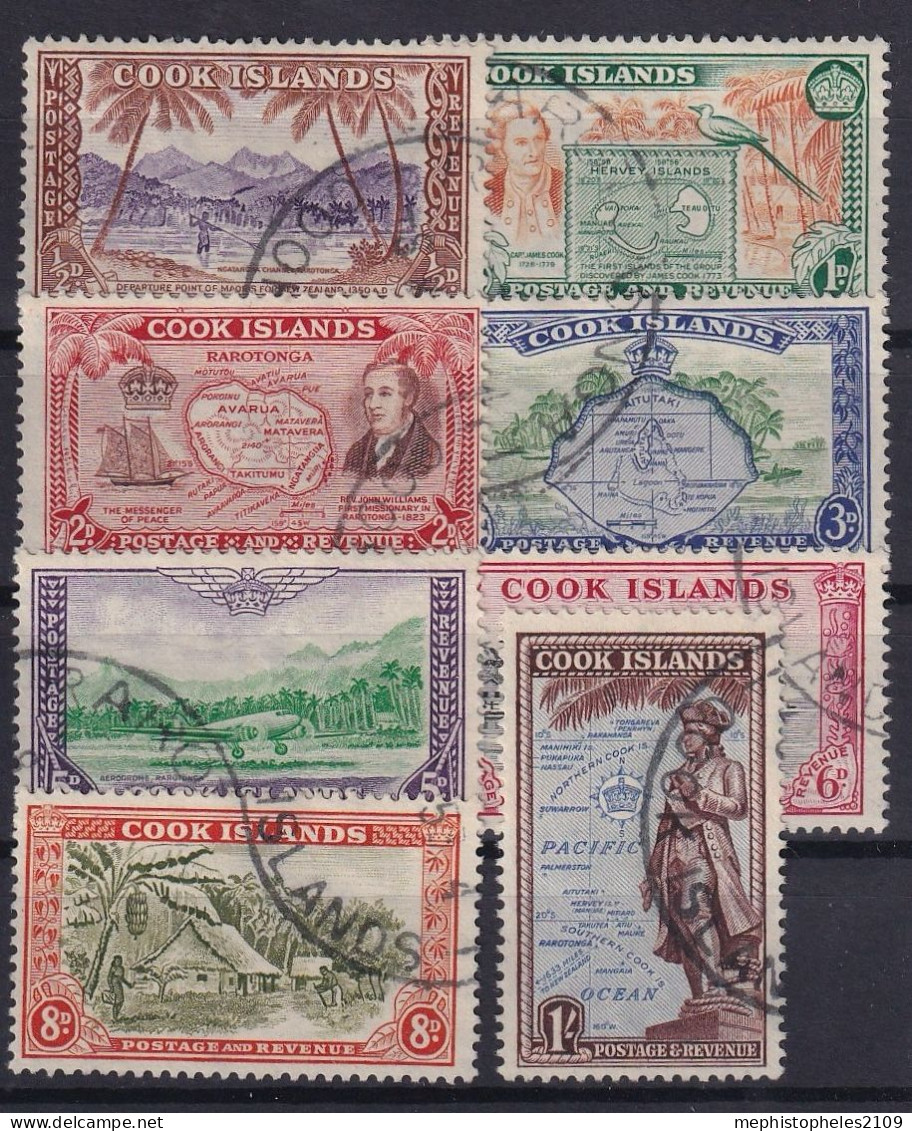 COOK ISLANDS 1949 - Canceled - Sc# 131-138 - Cook Islands