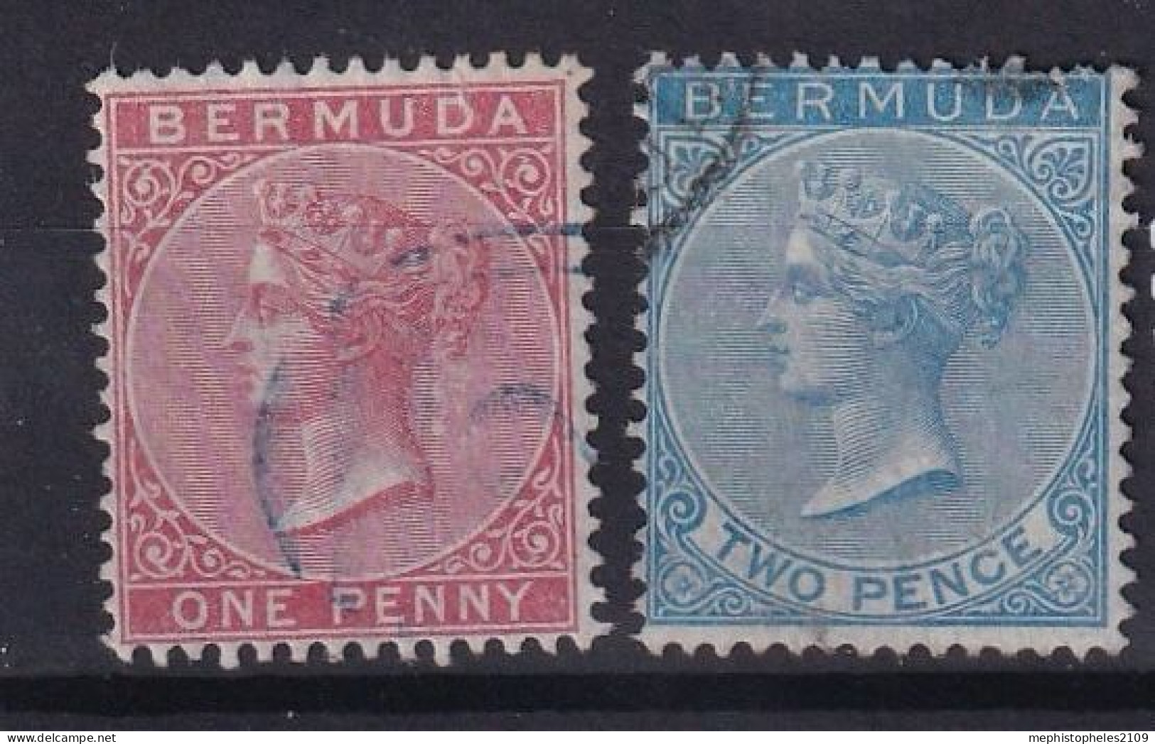 BERMUDA 1865 - Canceled - Sc# 1, 2 - Bermudes