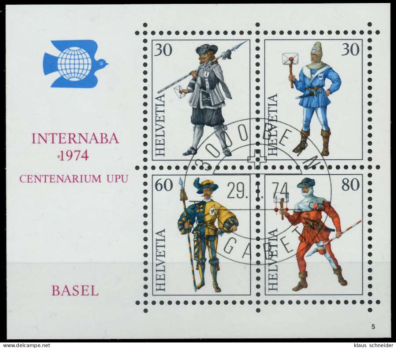 SCHWEIZ BLOCK KLEINBOGEN 1970-1979 Block 22-05 X2EA686 - Bloques & Hojas