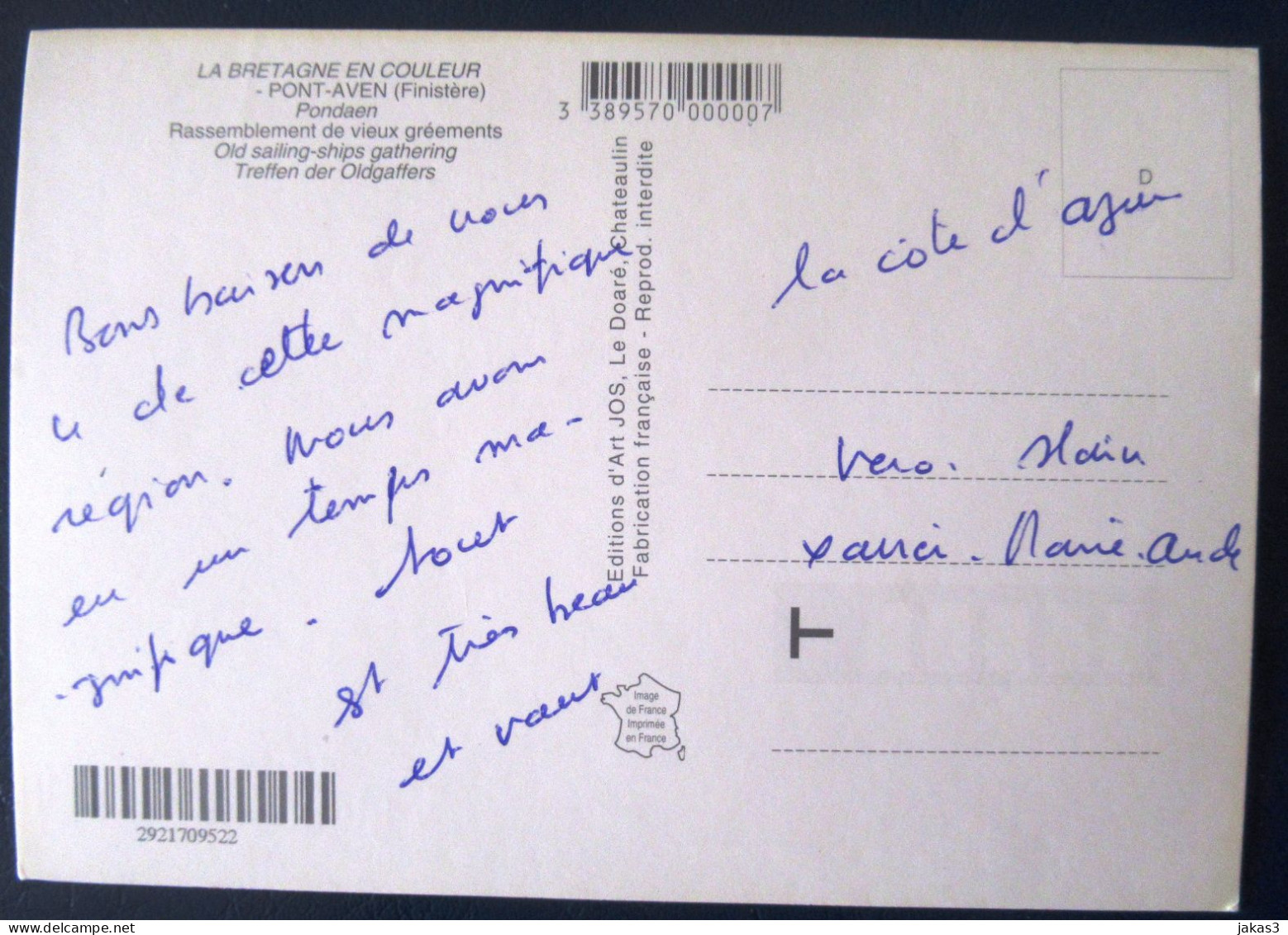 CPM CARTE POSTALE  CHALUTIER DE PONT AVEN - Visvangst