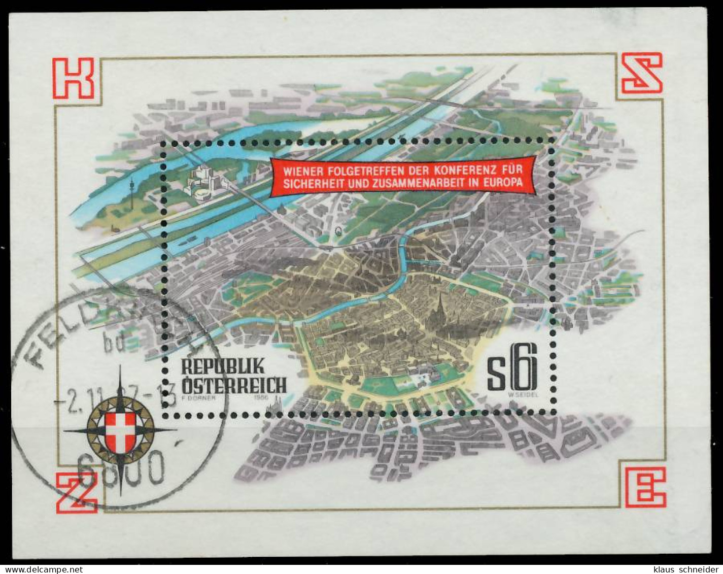 ÖSTERREICH BLOCK KLEINBOGEN Block 8 Zentrisch Gestempelt X2EE3E2 - Blocks & Sheetlets & Panes