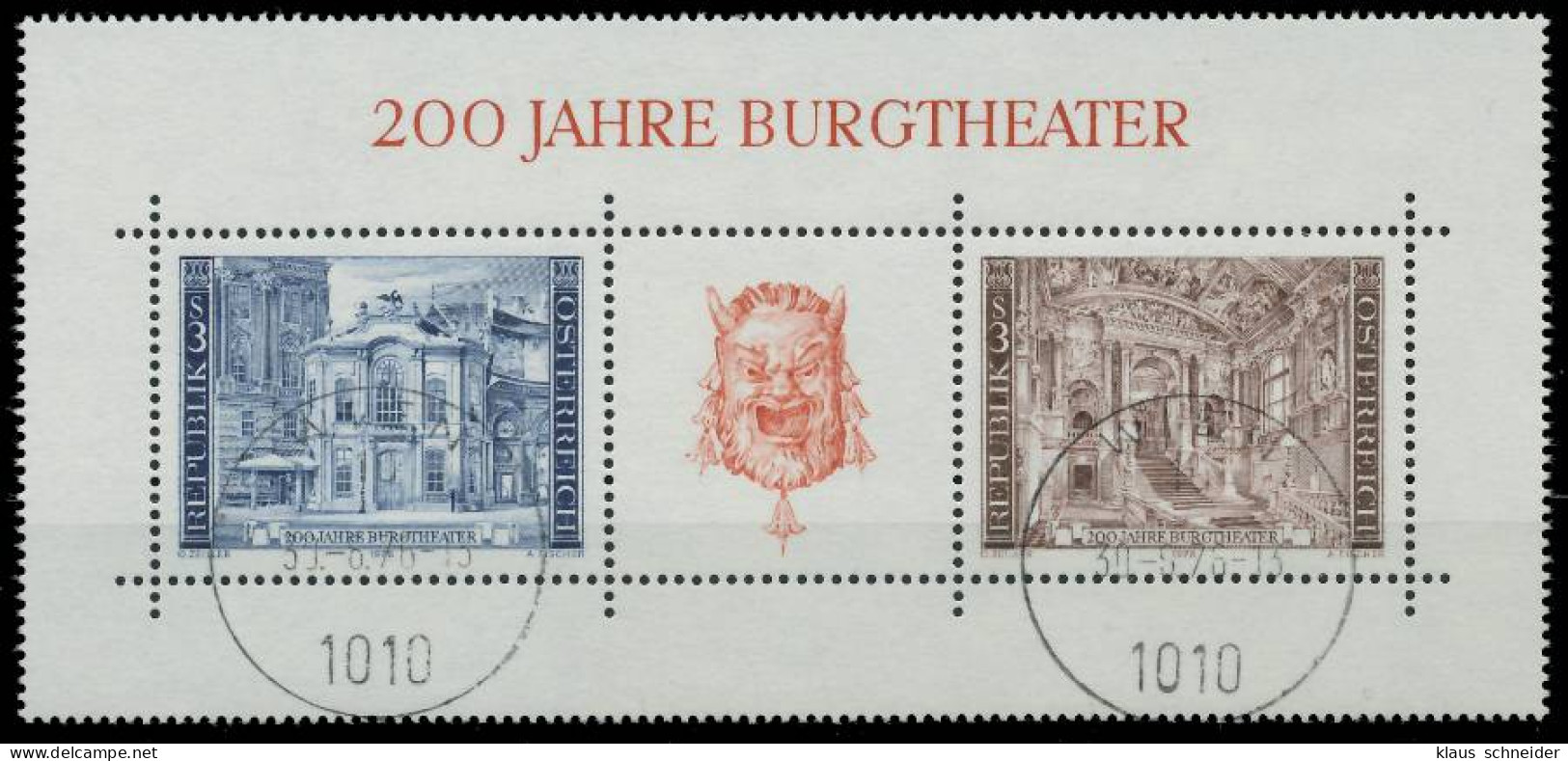 ÖSTERREICH BLOCK KLEINBOGEN Block 3 Gestempelt X2EE422 - Blocks & Sheetlets & Panes