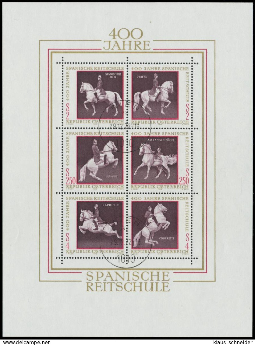 ÖSTERREICH BLOCK KLEINBOGEN Block 2 Gestempelt X2EE43E - Blocks & Sheetlets & Panes