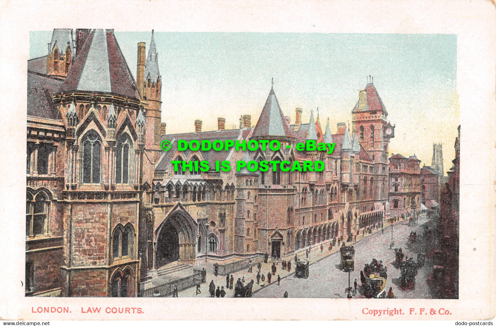 R494374 London. Law Courts. Postcard - Sonstige & Ohne Zuordnung