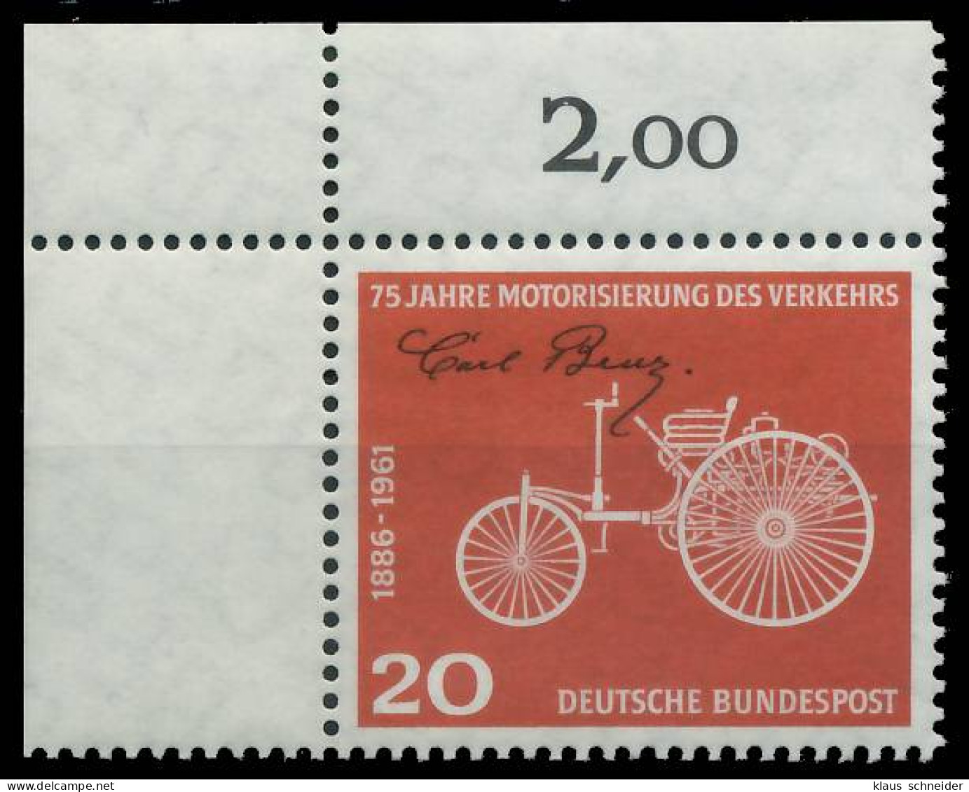 BRD BUND 1961 Nr 364 Postfrisch ECKE-OLI X2F3692 - Nuevos