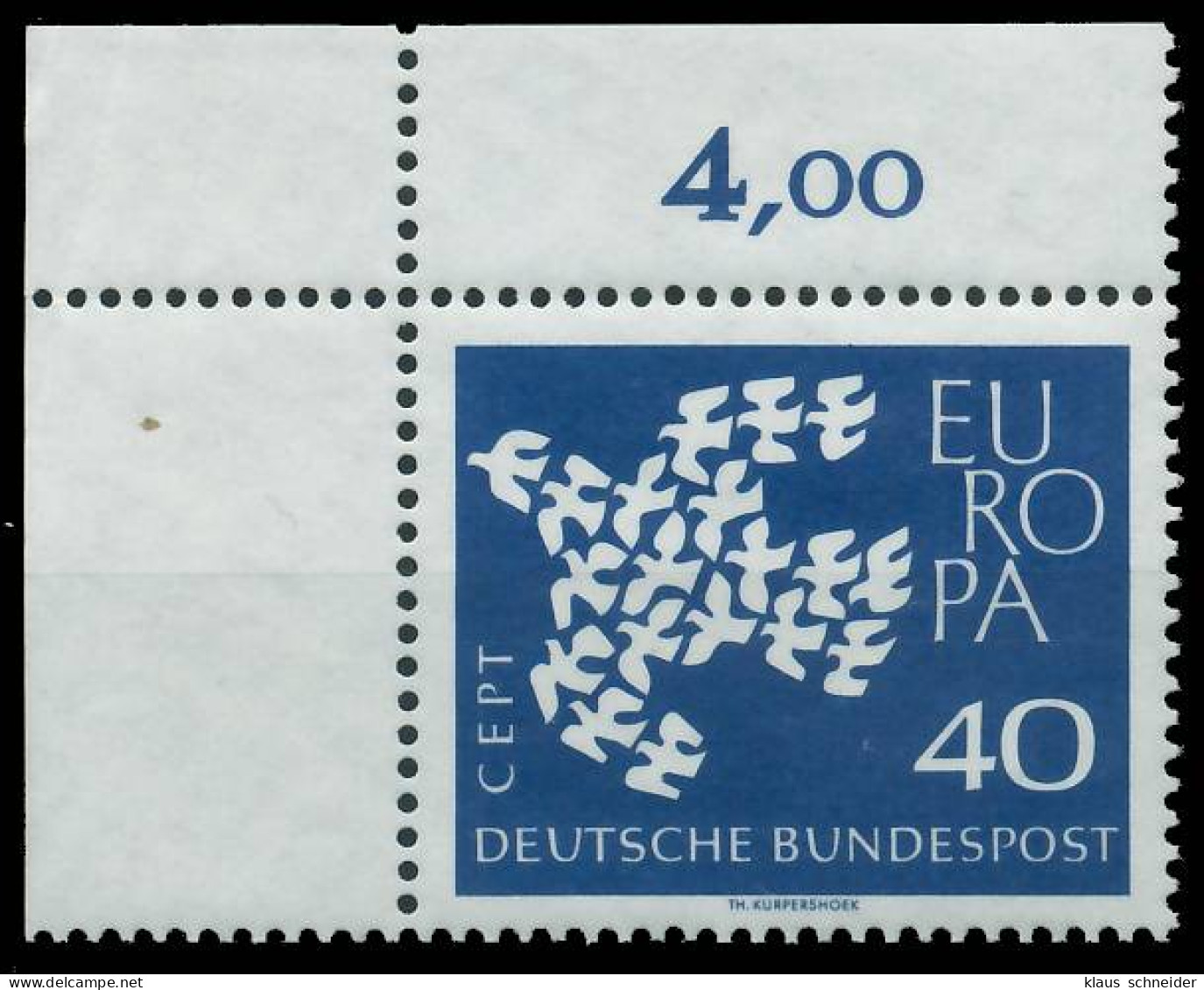 BRD BUND 1961 Nr 368 Postfrisch ORA X2F38A2 - Unused Stamps