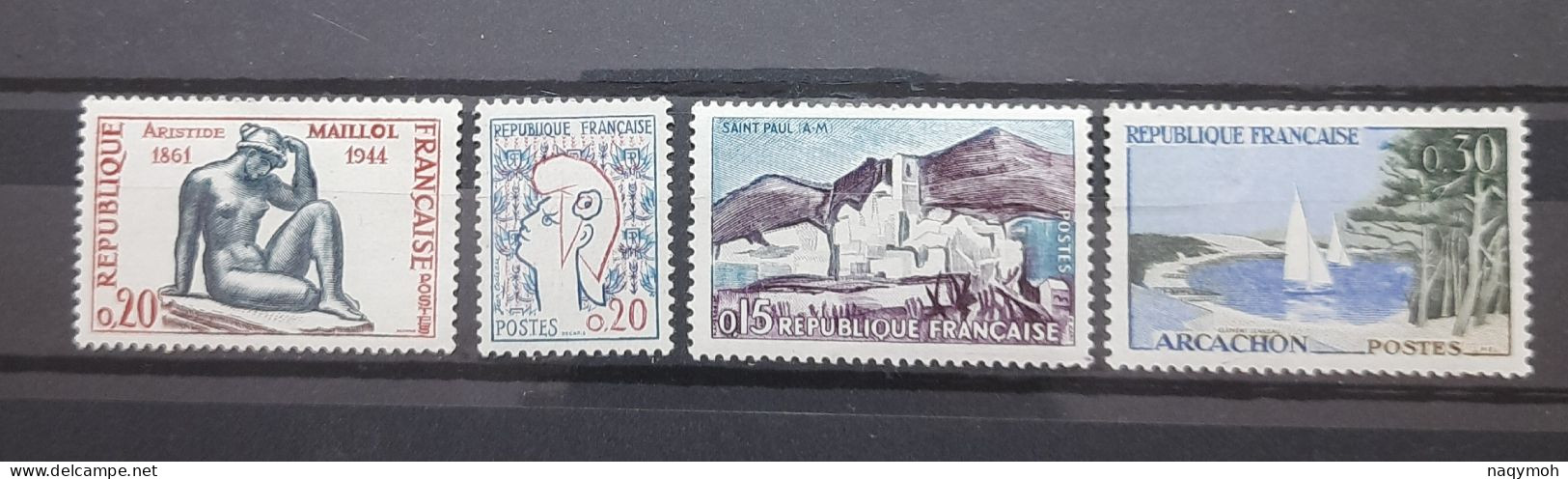 France Yvert 1281-1282-1311-1312** Année 1961 MNH. - Ungebraucht