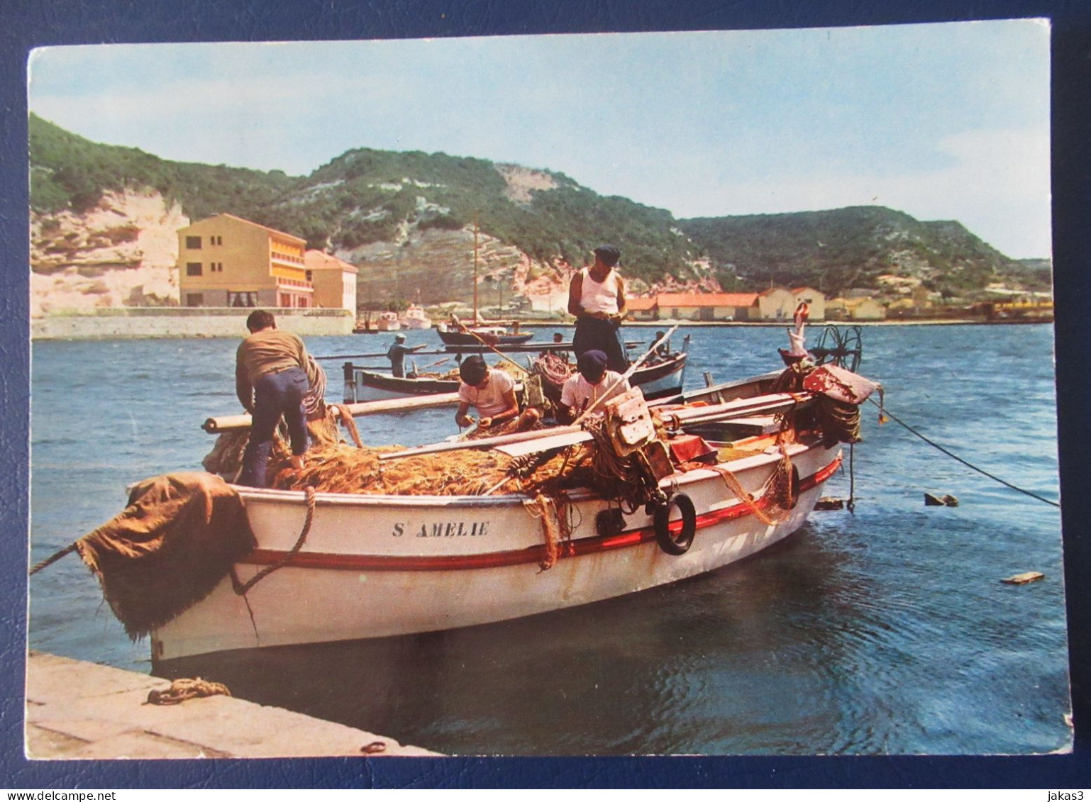 CPM CARTE POSTALE  BATEAUX DE PÊCHE A BONIFACIO ( CORSE ) - Pêche