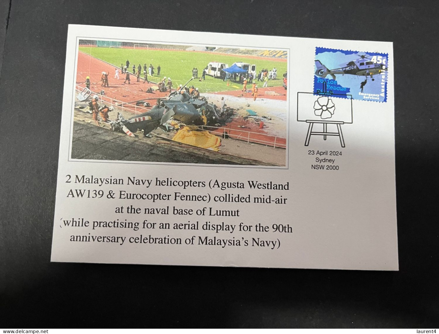 18-4-2024 (2 Z 22) 2 Malaysia Navy Helicopter Collide During Aerial Display Reharsal In Lumut Naval Base - Militaria