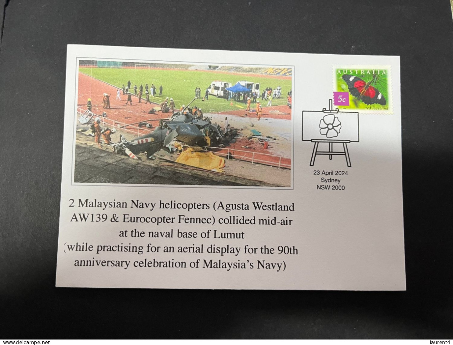 18-4-2024 (2 Z 22) 2 Malaysia Navy Helicopter Collide During Aerial Display Reharsal In Lumut Naval Base - Militaria