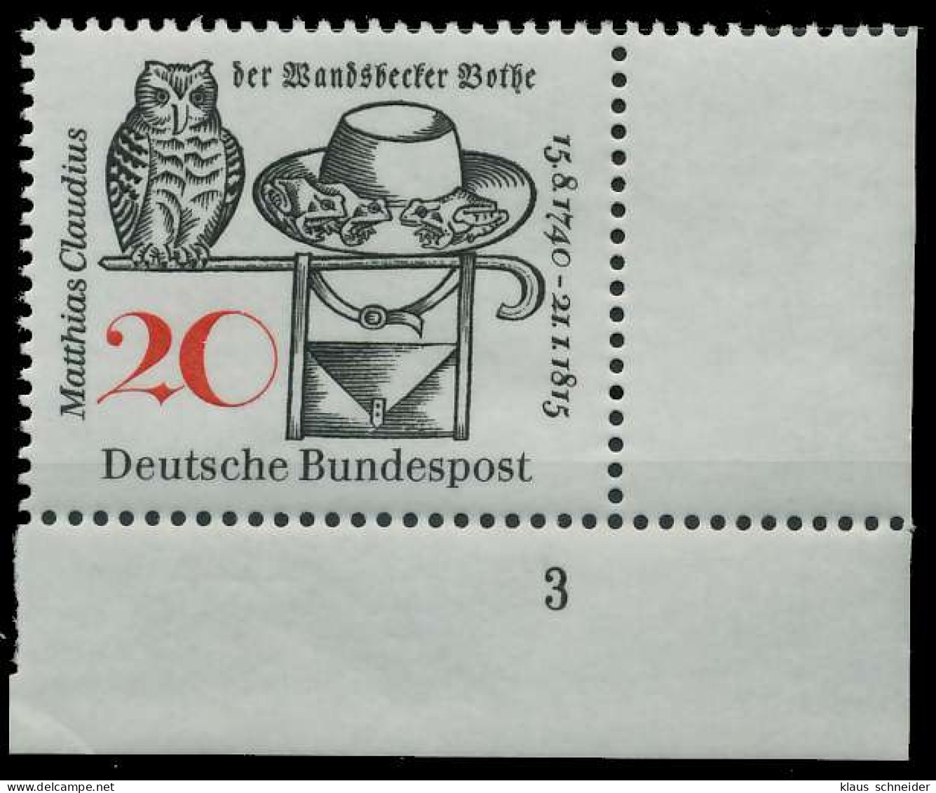BRD BUND 1965 Nr 462 Postfrisch FORMNUMMER 3 X307F72 - Nuovi