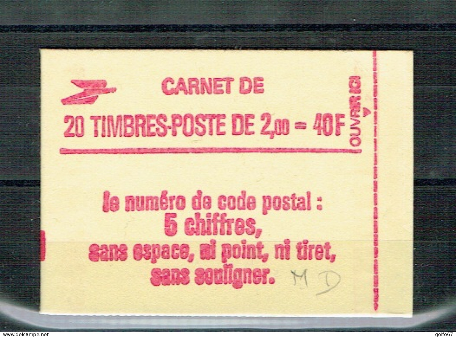 FRANCE CARNET Y&T N° 2274 C4a NEUF** Type Liberté De Dlacroix 2 Frs Rouge - Moderni : 1959-…