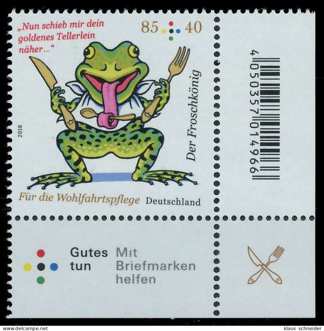 BRD BUND 2018 Nr 3358 Postfrisch ECKE-URE SE2915E - Unused Stamps