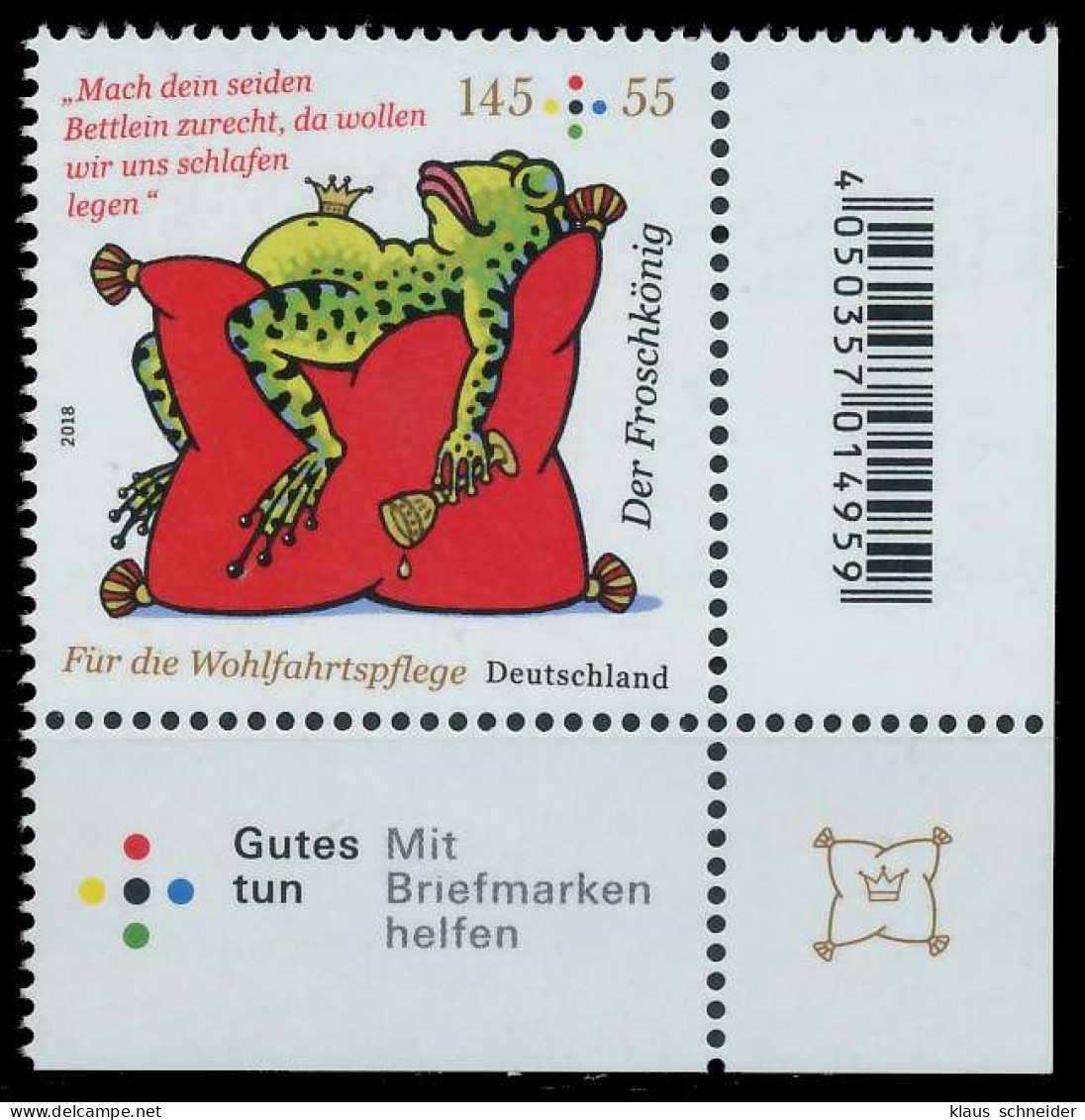 BRD BUND 2018 Nr 3359 Postfrisch ECKE-URE SE29162 - Unused Stamps