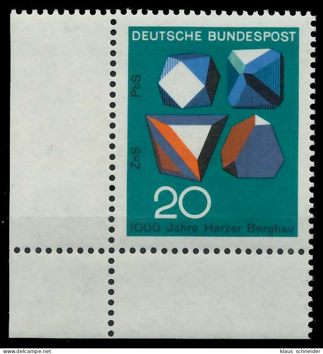 BRD BUND 1968 Nr 547 Postfrisch ECKE-ULI X30DE1A - Ungebraucht