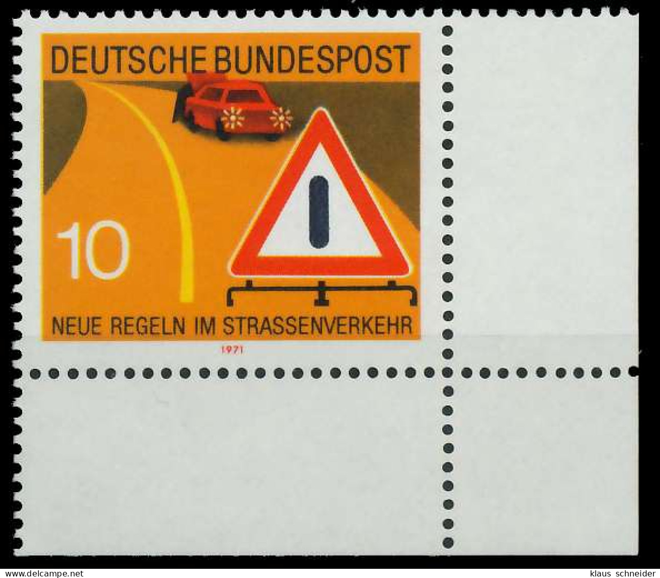 BRD BUND 1971 Nr 671 Postfrisch ECKE-URE X3101E2 - Neufs