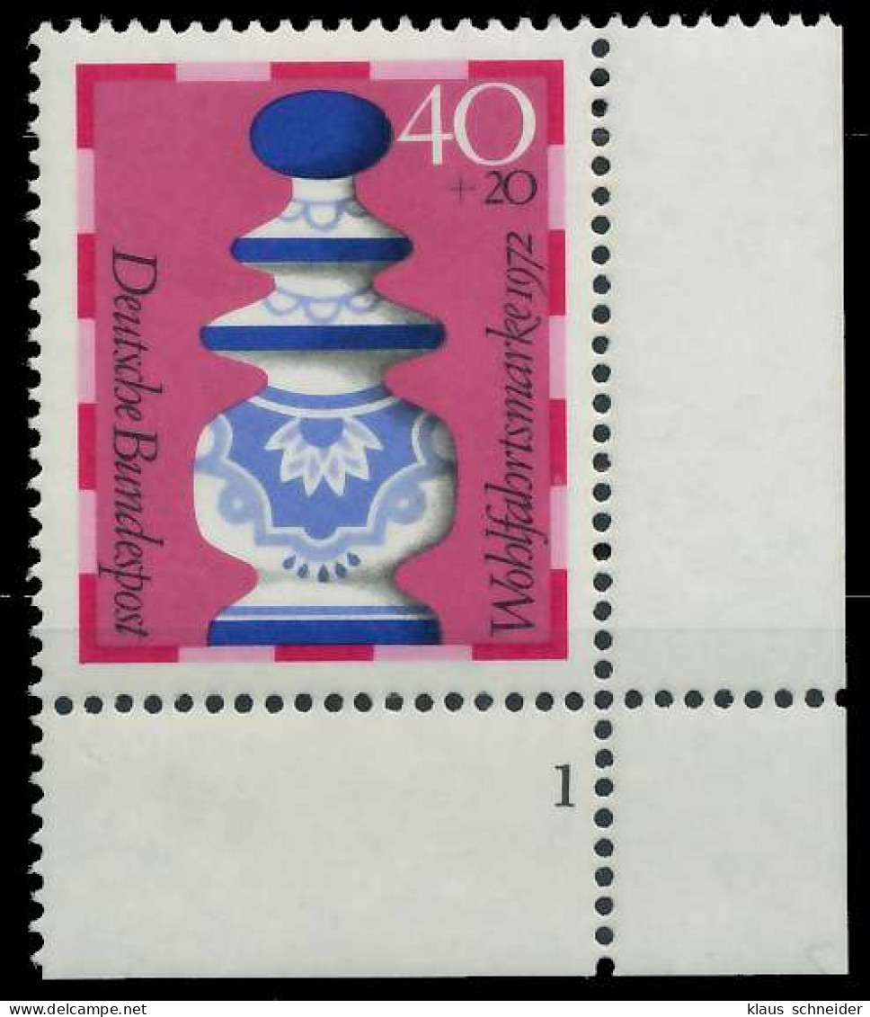 BRD BUND 1972 Nr 744 Postfrisch FORMNUMMER 1 X3102BE - Ongebruikt