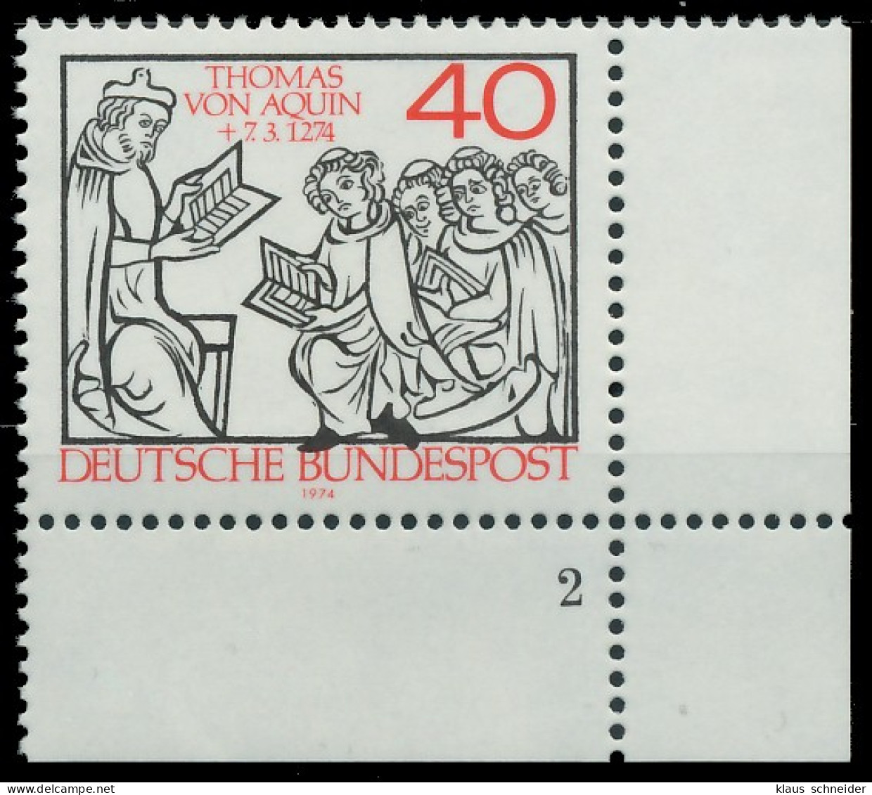 BRD BUND 1974 Nr 795 Postfrisch FORMNUMMER 2 X31051E - Unused Stamps