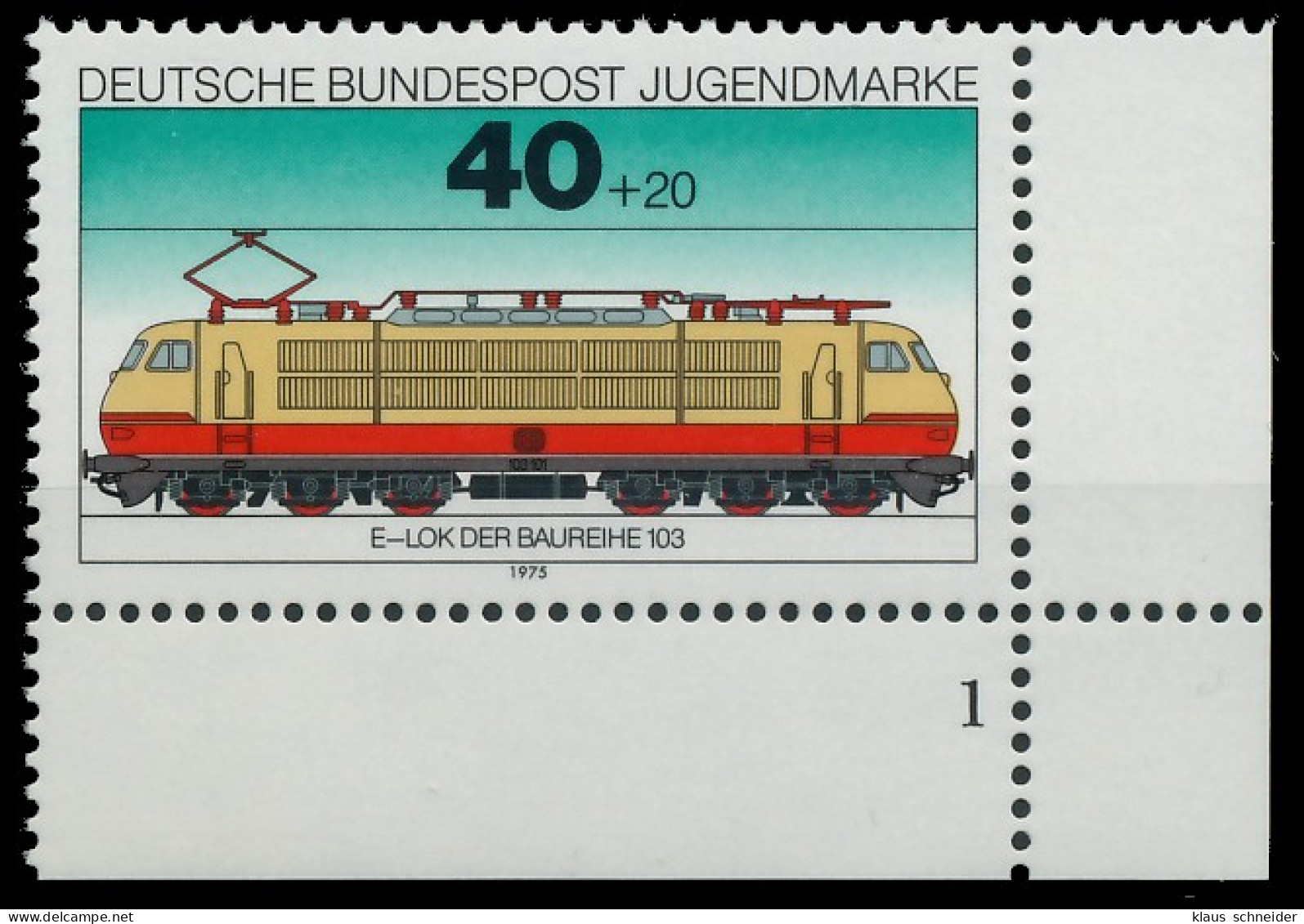 BRD BUND 1975 Nr 837 Postfrisch FORMNUMMER 1 X31371E - Neufs