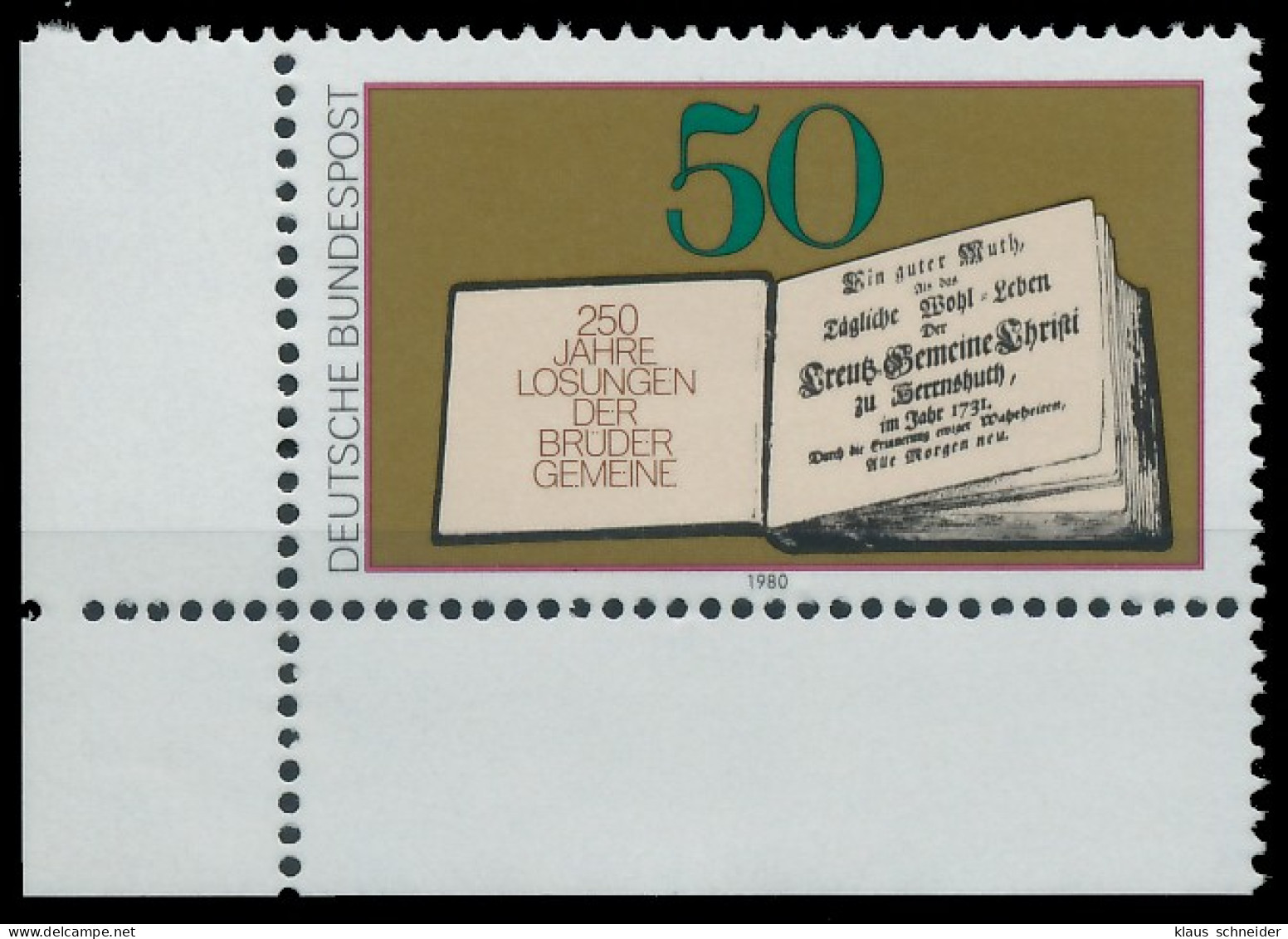 BRD BUND 1980 Nr 1054 Postfrisch ECKE-ULI X313C5A - Unused Stamps