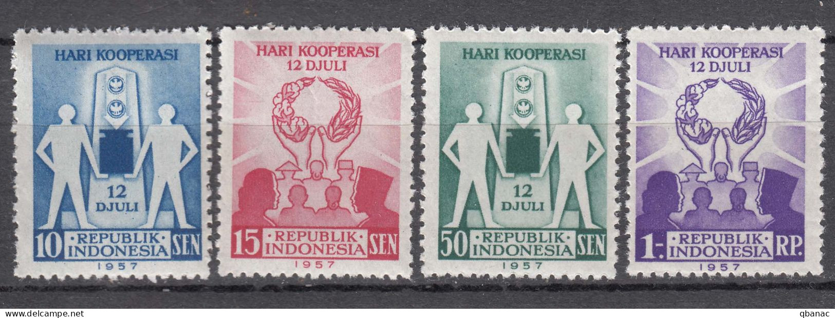 Indonesia 1957 Mi#201-204 Mint Never Hinged - Indonesia