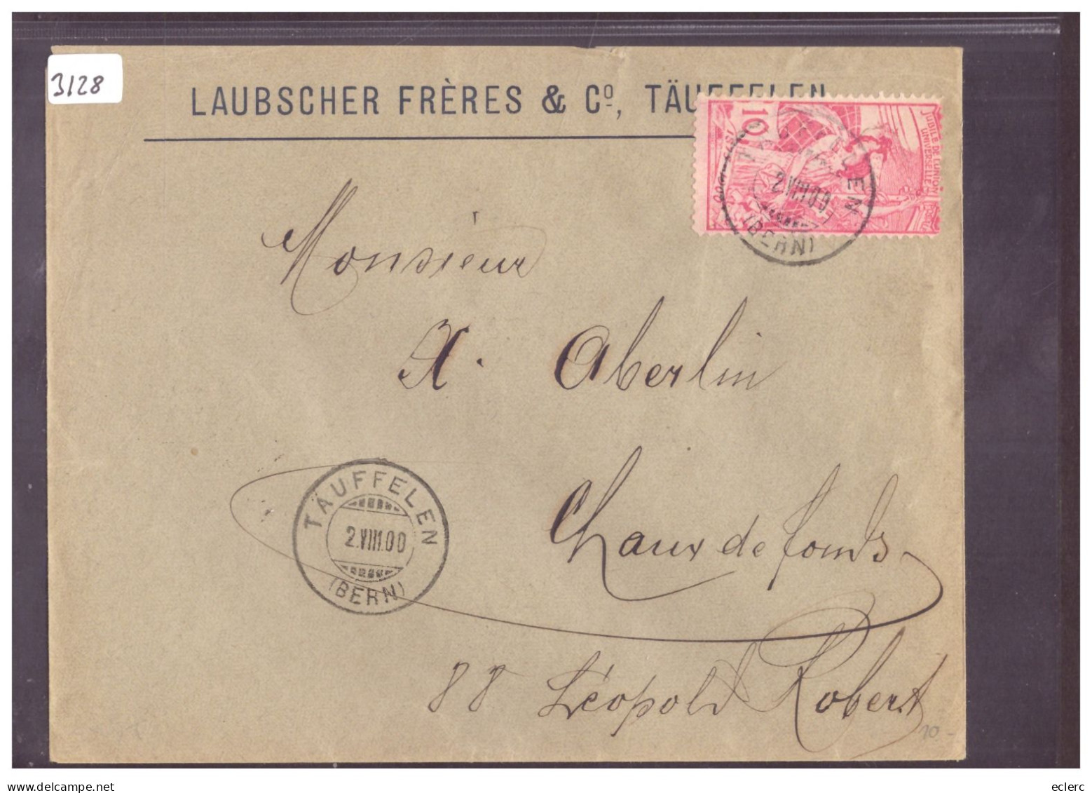 LETTRE A ENTETE AVEC 78A - LAUBSCHER FRERES & Co - Briefe U. Dokumente