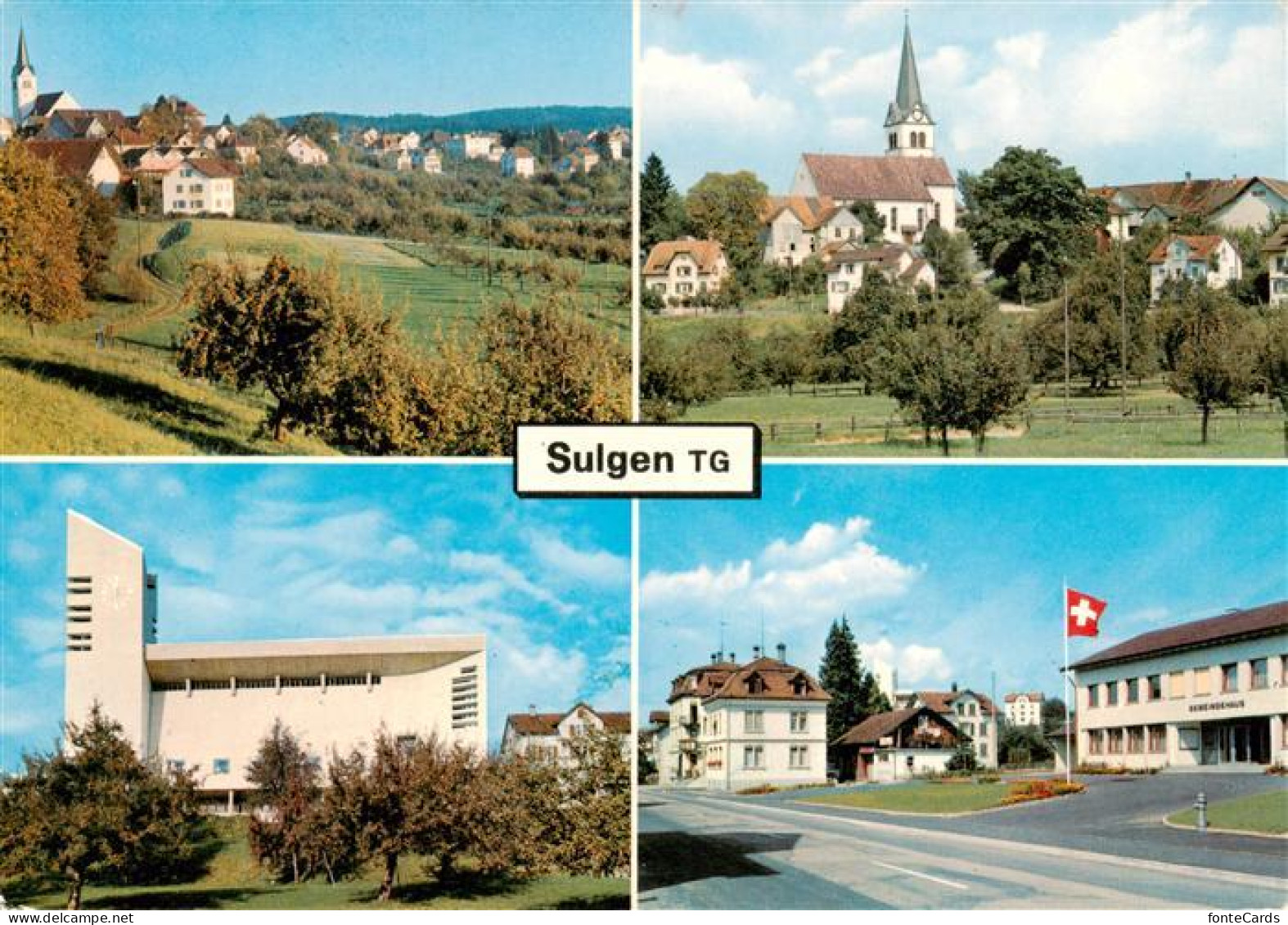 13896608 Sulgen TG Ortsansichten Blick Zur Kirche Gemeindehaus  - Autres & Non Classés