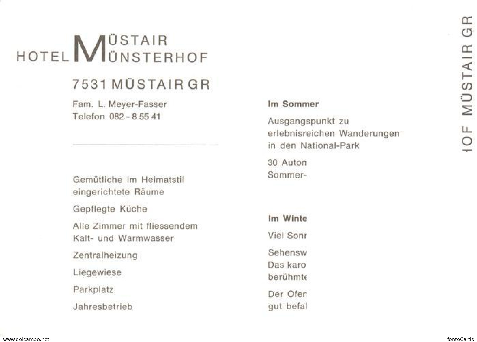 13894052 Muestair GR Hotel Muester Muensterhof  - Andere & Zonder Classificatie
