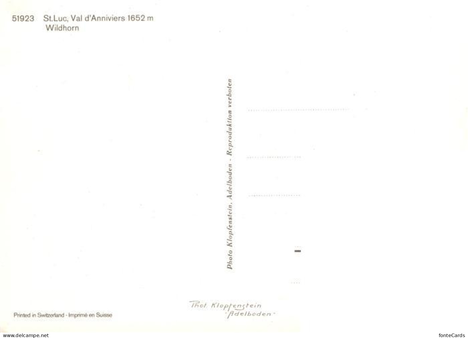 13892303 St Luc VS Val D’Anniviers Mit Wildhorn  - Andere & Zonder Classificatie