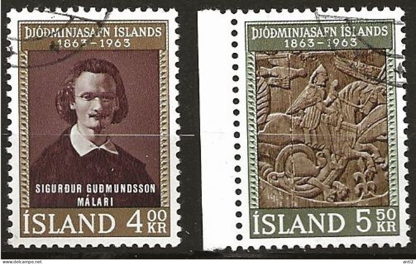 Iceland Island 1963  Centenary Of The National Museum,  MI 368-369 Cancelled(o) - Usados