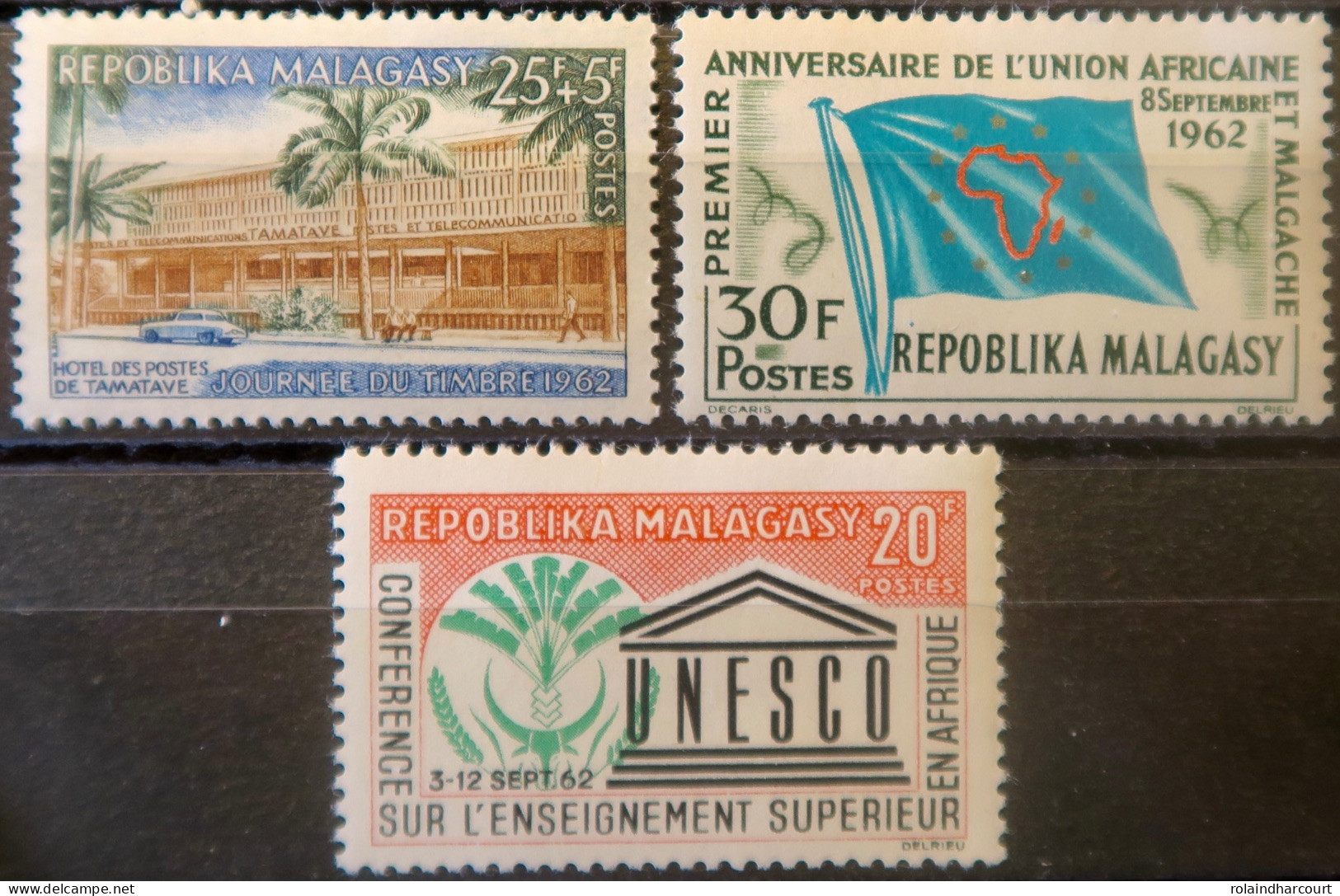 R2253/766 - MADAGASCAR - 1962 - Divers - N°369 à 371 NEUFS**/* - Madagascar (1960-...)