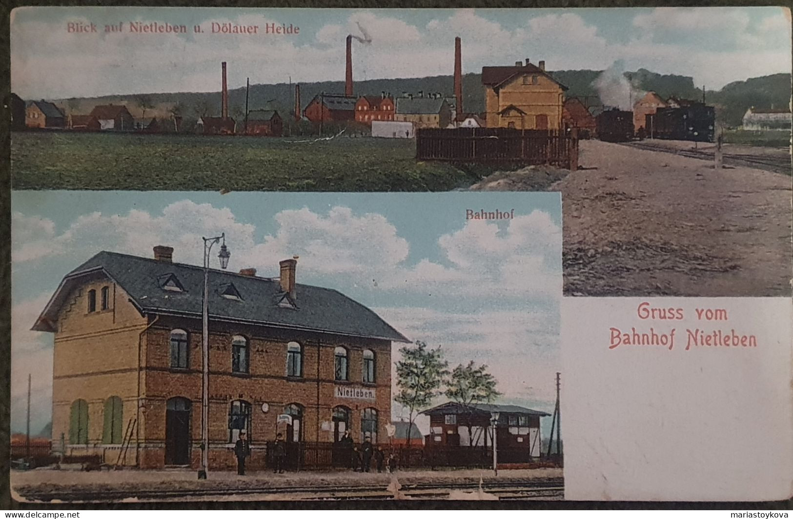 1908. Nietleben. Bahnhof. - Halle (Saale)