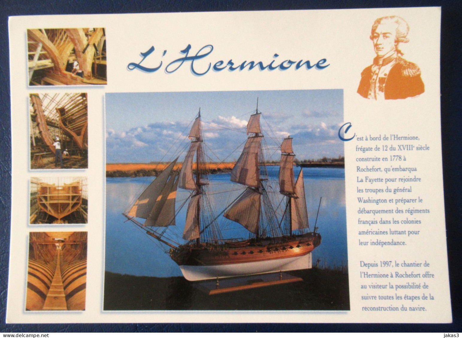 CPM CARTE POSTALE  FRÉGATE L HERMIONE - Voiliers