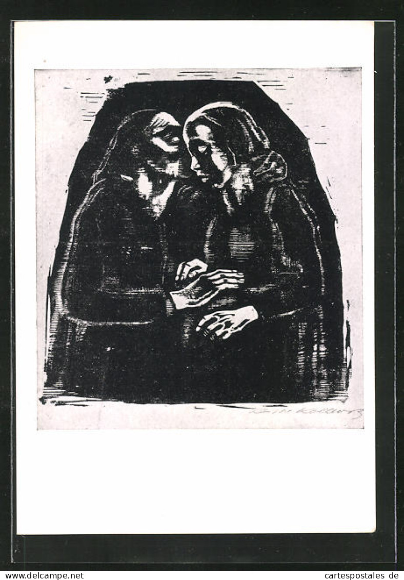 Künstler-AK Käthe Kollwitz: Maria Und Elisabeth, 1929  - Autres & Non Classés