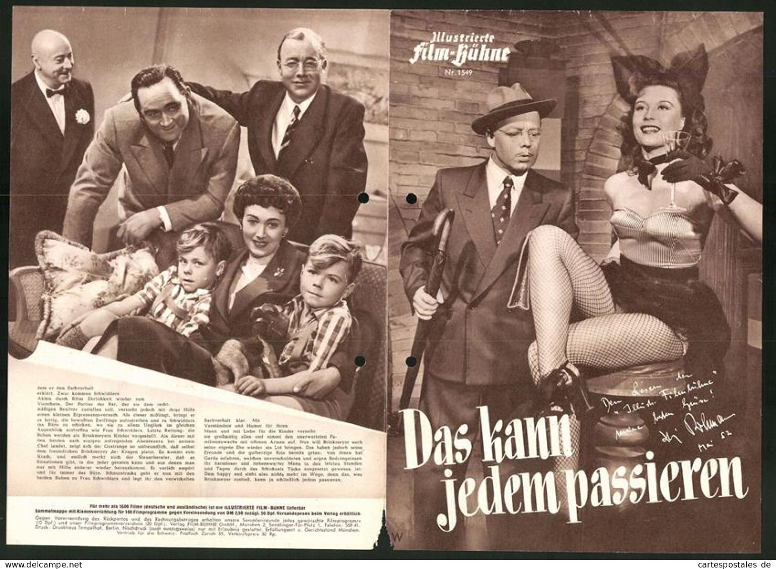 Filmprogramm IFB Nr. 1549, Das Kann Jedem Passieren, Heinz Rühmann, Gisela Schmidting, Regie: Paul Verhoeven  - Magazines